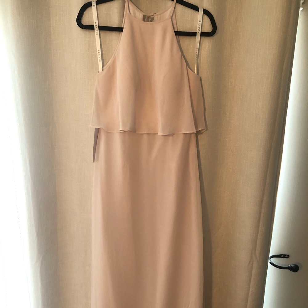 Rose Petal Rosella Azazie bridesmaid dress
